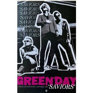 Green Day Band Saviors Listening‎ Party Poster RARE Collector's Item